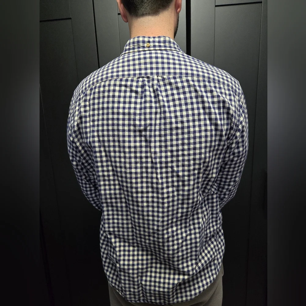 J. Crew Blue and White Checkered Button Down Shirt
